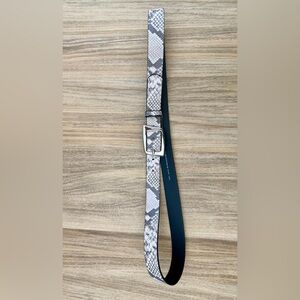 H&M Snakeskin Belt with Silver Buckle